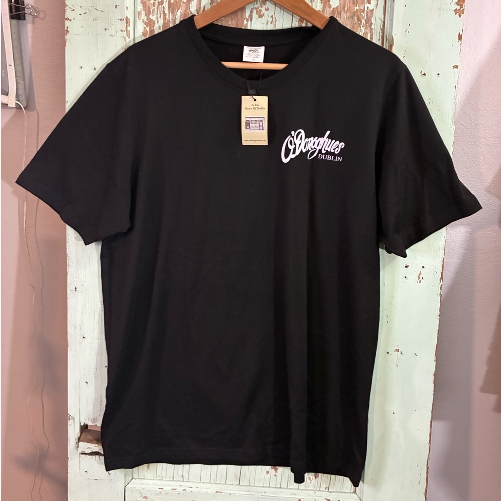 NWT Adult black "I Survived A Night in O’Donoghue’s Dublin” t-shirt